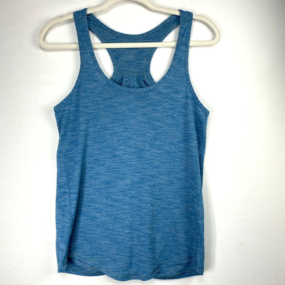Lululemon Salute the Sun Tank Keyhole Tie Back Womens Size Medium Blue